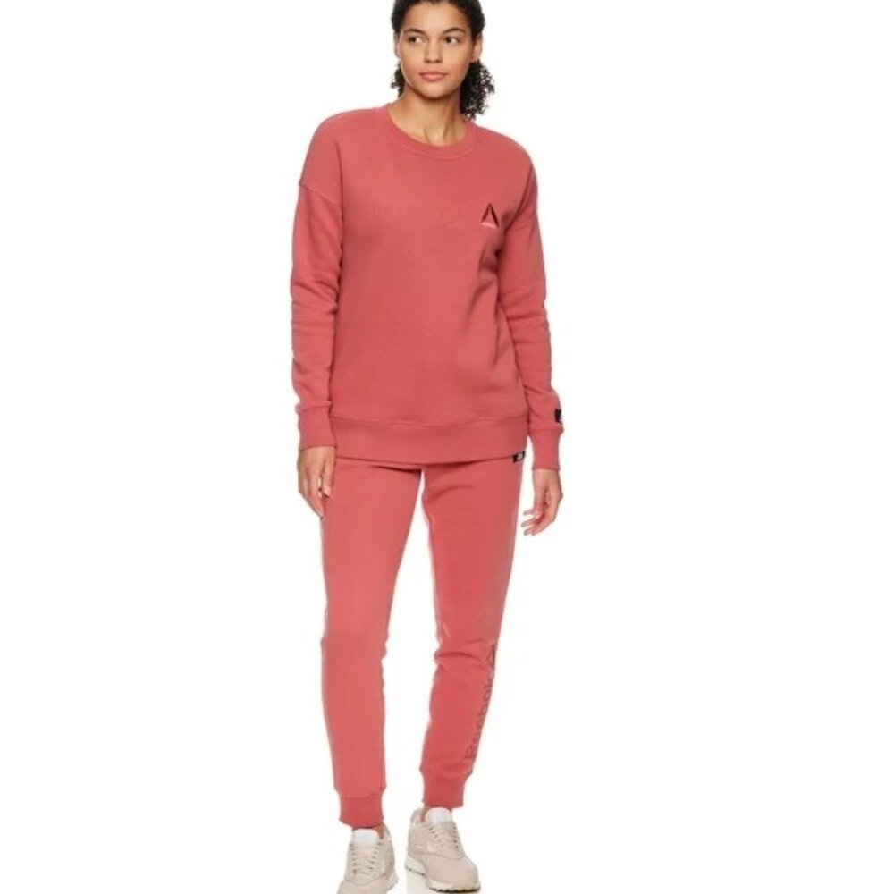 Reebok Women's Size XXXL Purpose Crew Neck Sweatshirt Dusty Cedar - Picture 10 of 13